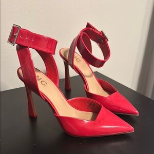 INC International Concepts Women's Red Patent Leather Heels